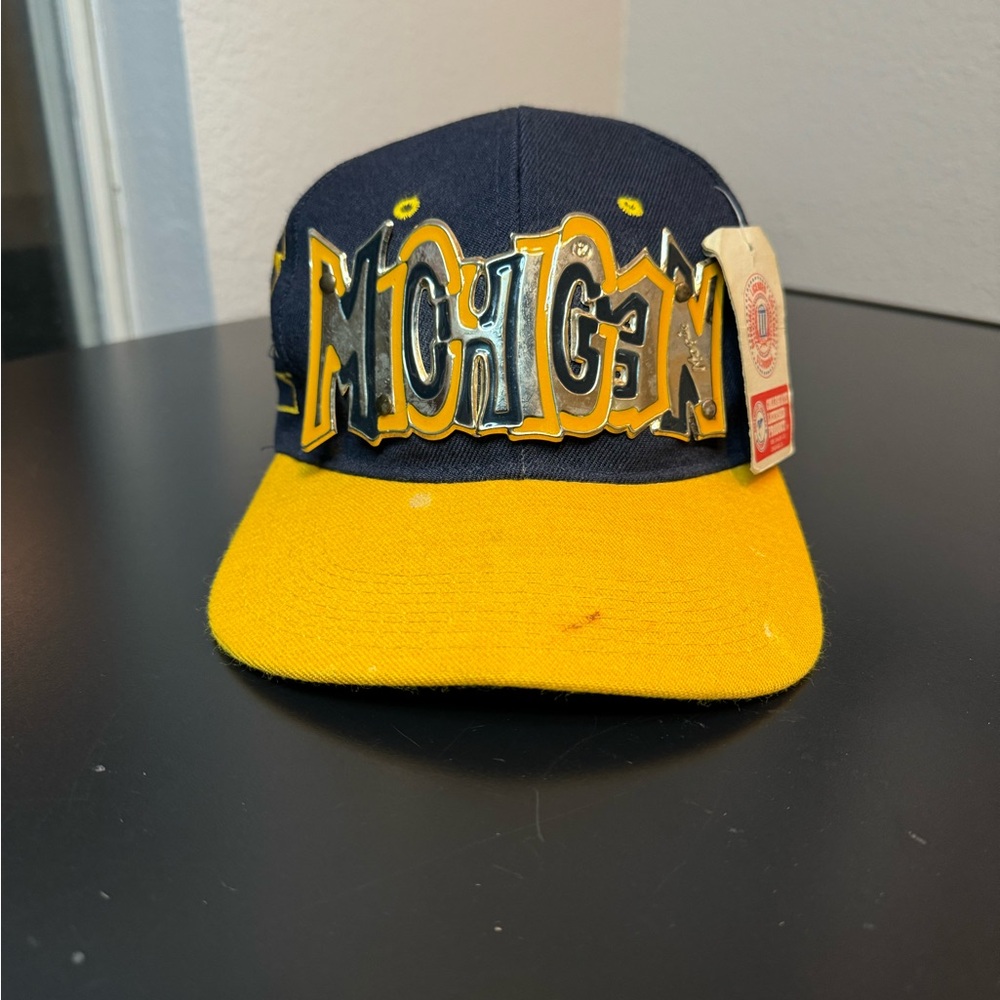 Vintage University of Michigan Graffiti Metal Plate